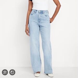 Old Navy Curvy Wide Leg Extra High Rise Jeans